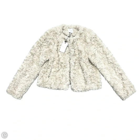 Jacket Faux Fur & Sherpa By Greylin In Cream, Size: M