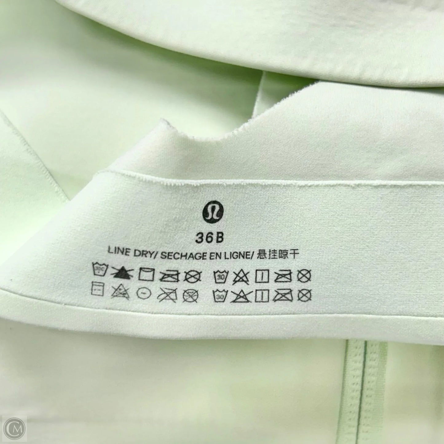 Athletic Bra By Lululemon In Green, Size: 36b