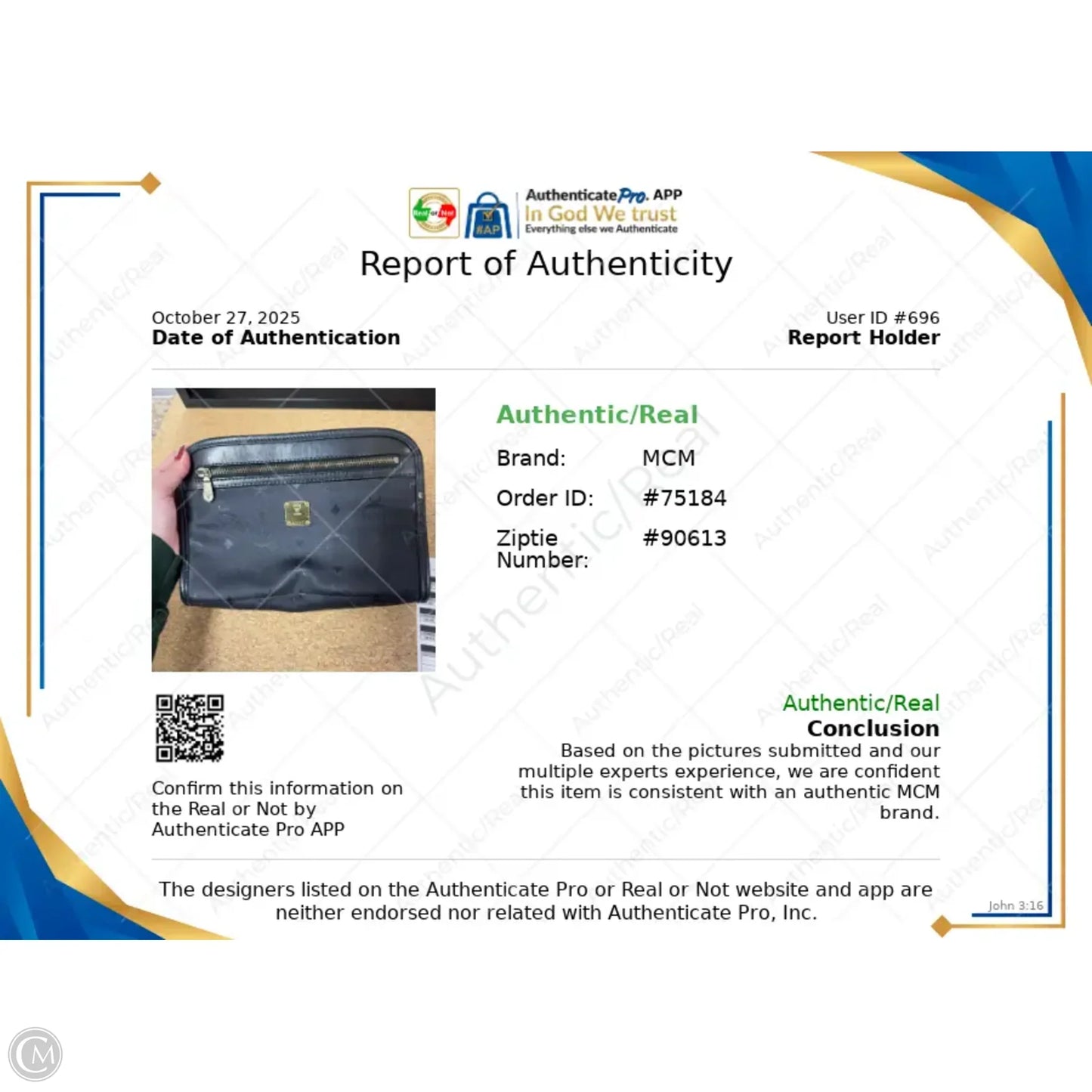 Clutch Luxury Designer By Mcm, Size: Medium