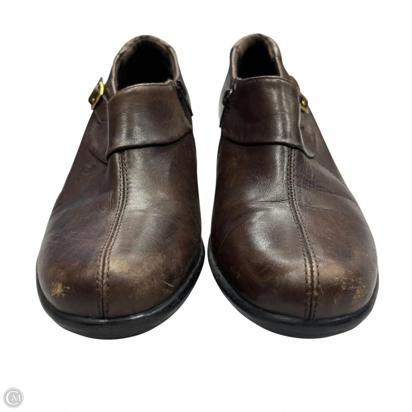 Shoes Heels Block By Clarks In Brown, Size: 8