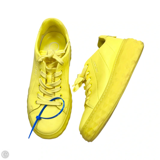 Shoes Luxury Designer By Jimmy Choo In Yellow, Size: 5.5