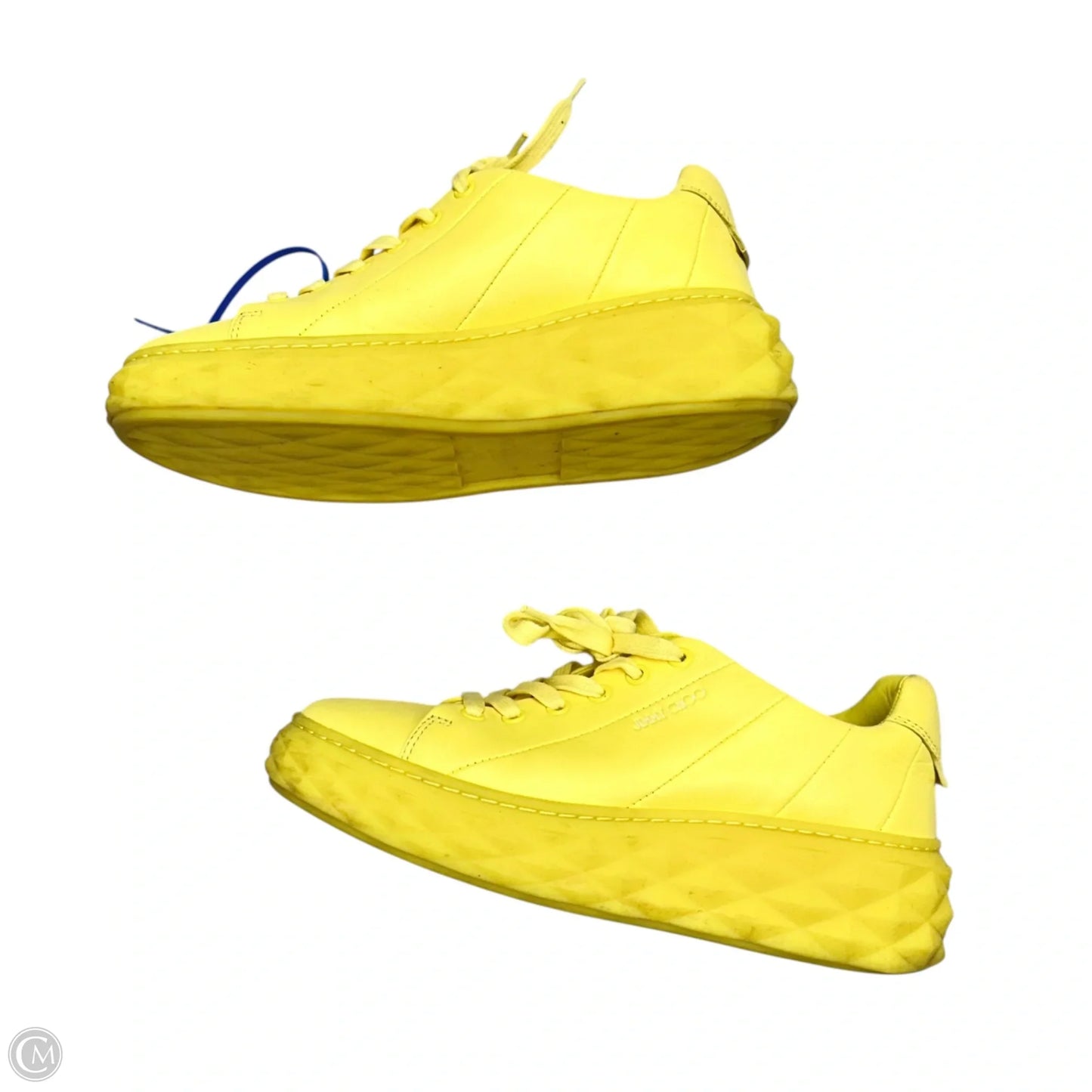 Shoes Luxury Designer By Jimmy Choo In Yellow, Size: 5.5