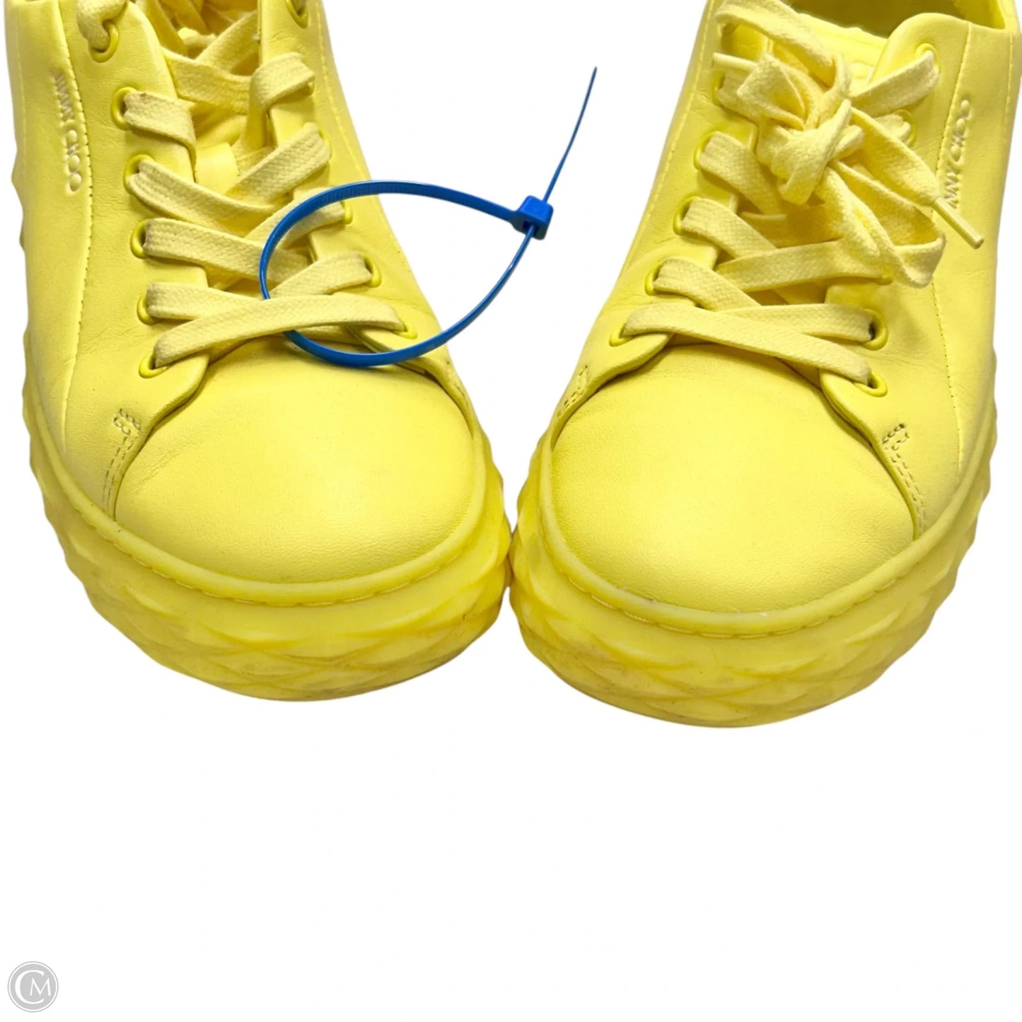 Shoes Luxury Designer By Jimmy Choo In Yellow, Size: 5.5