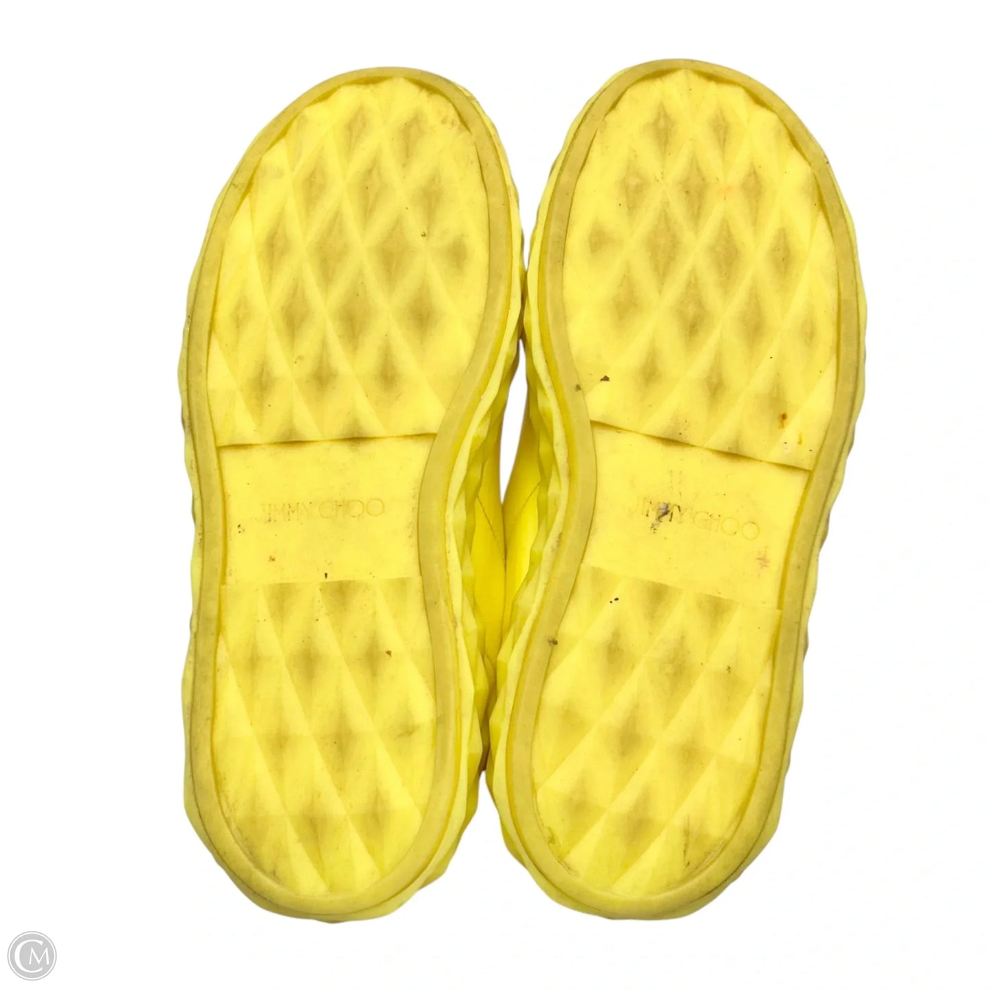 Shoes Luxury Designer By Jimmy Choo In Yellow, Size: 5.5