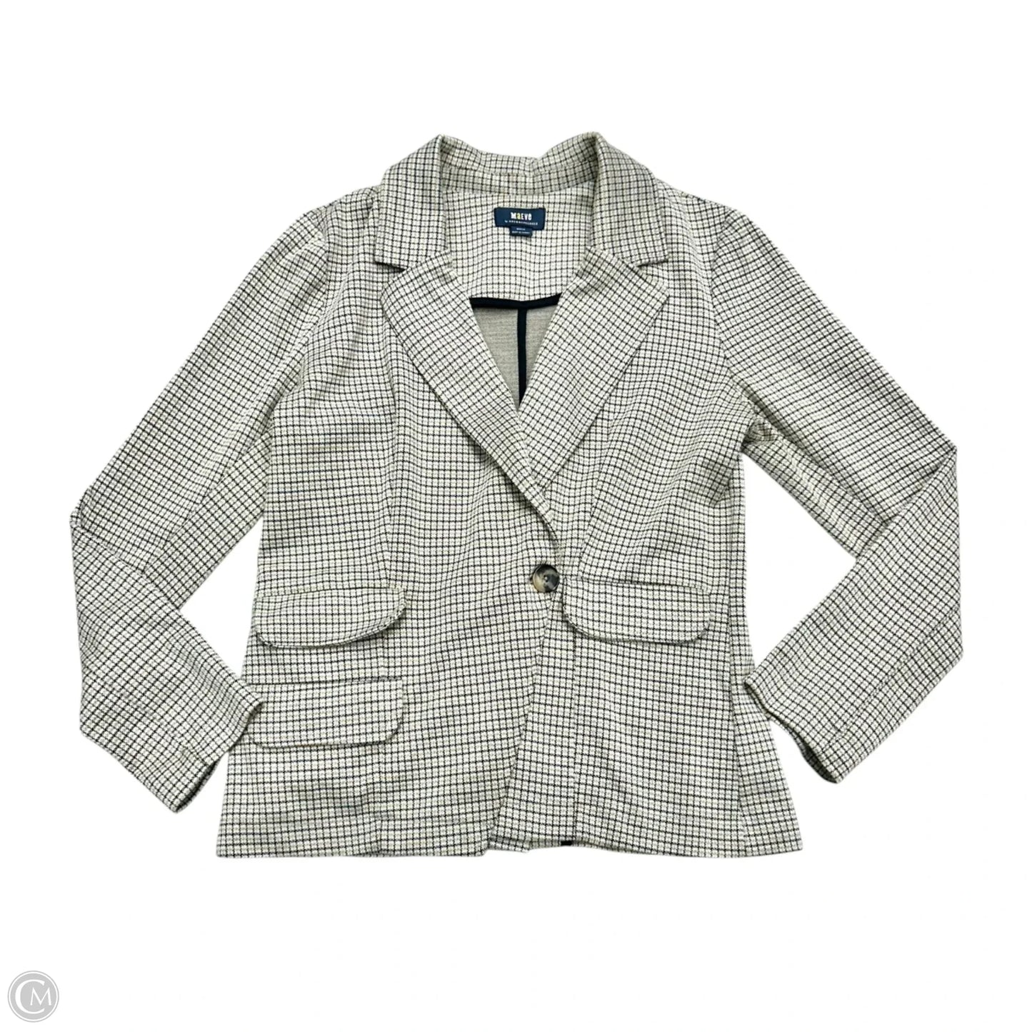 Blazer By Maeve In Cream & Tan, Size: M