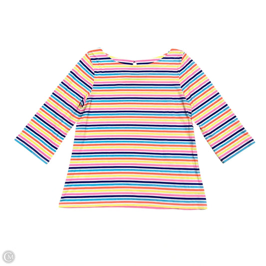 Top Short Sleeve Designer By Lilly Pulitzer In Striped Pattern, Size: L