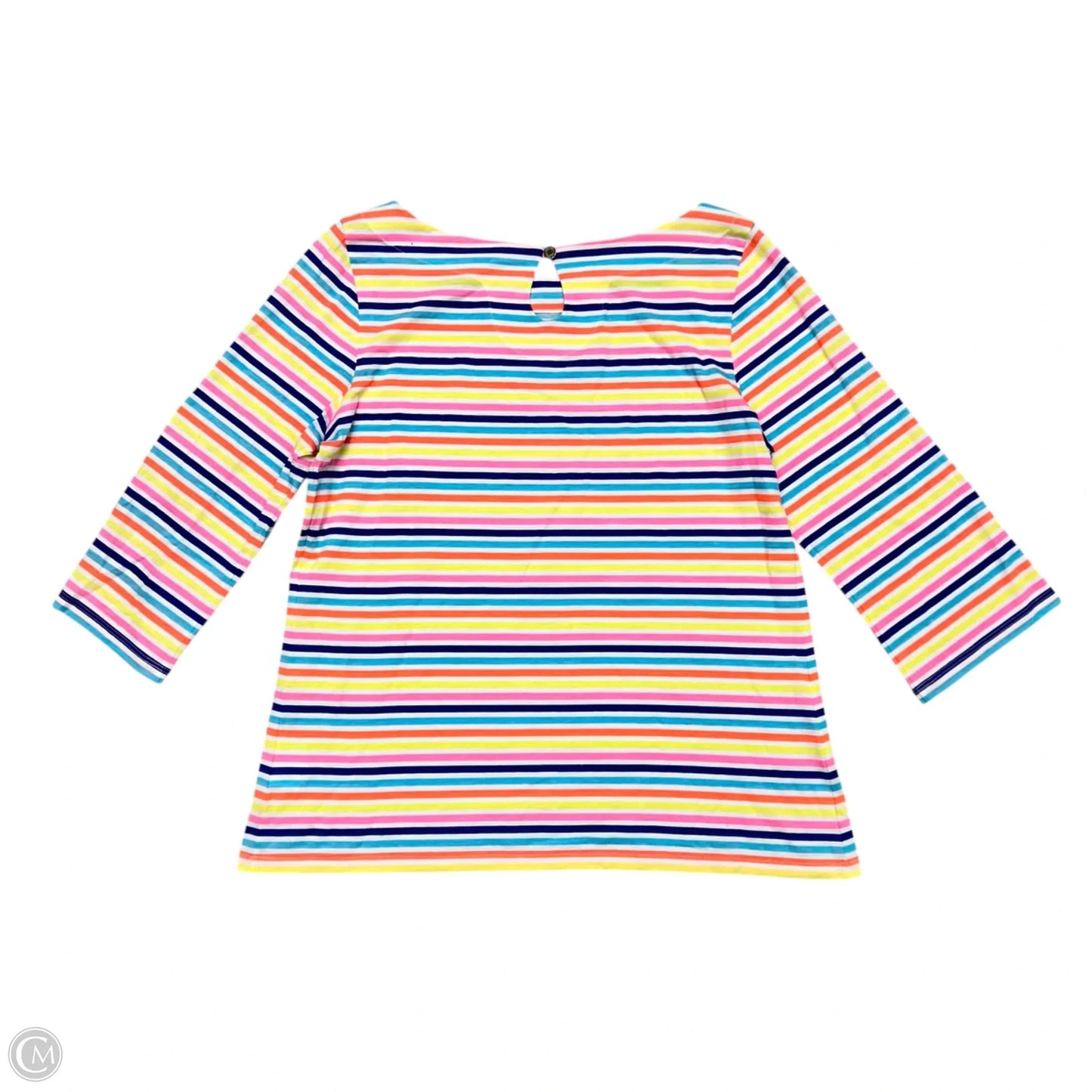 Top Short Sleeve Designer By Lilly Pulitzer In Striped Pattern, Size: L
