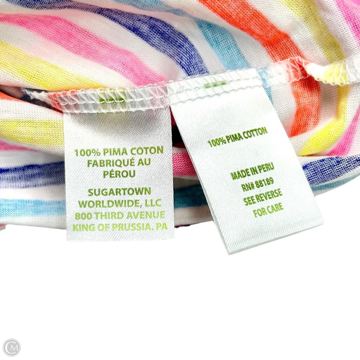 Top Short Sleeve Designer By Lilly Pulitzer In Striped Pattern, Size: L