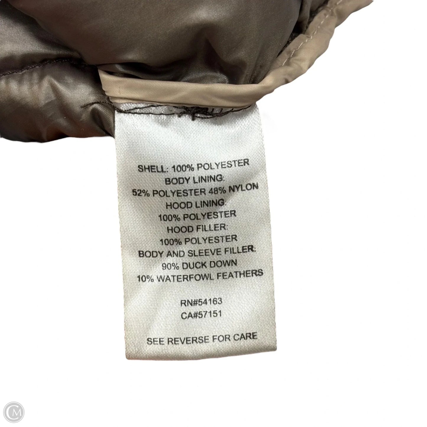 Coat Puffer & Quilted By Calvin Klein In Snakeskin Print, Size: M