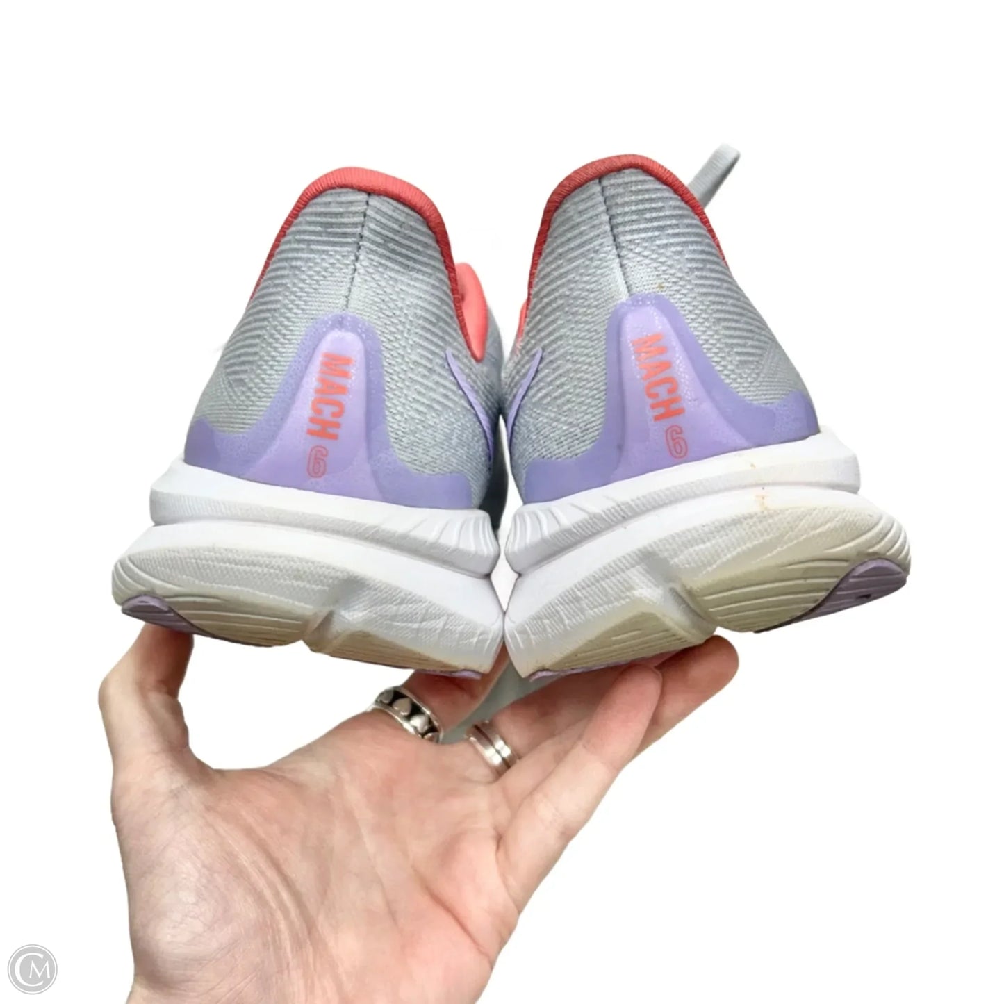 Shoes Athletic By Hoka In Grey & Pink, Size: 7