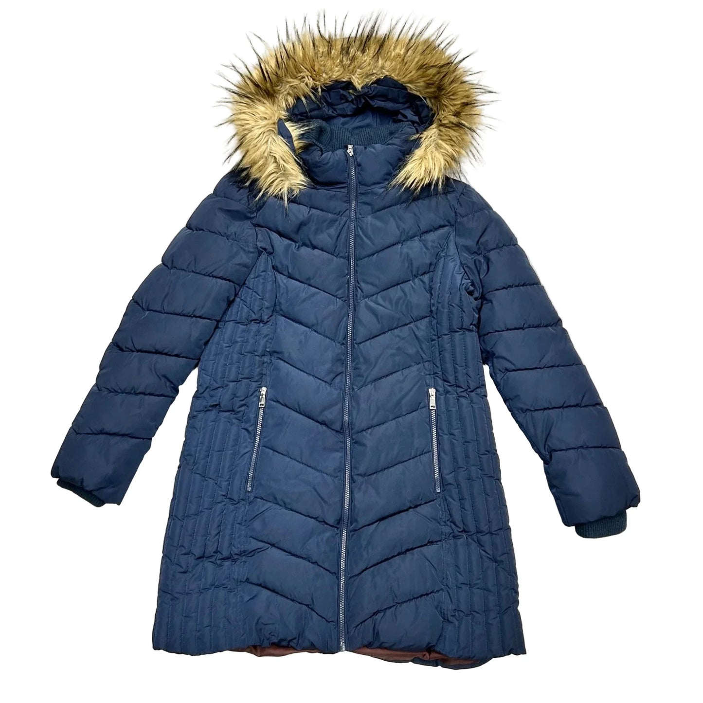 Coat Puffer & Quilted By Tommy Hilfiger In Navy, Size: L