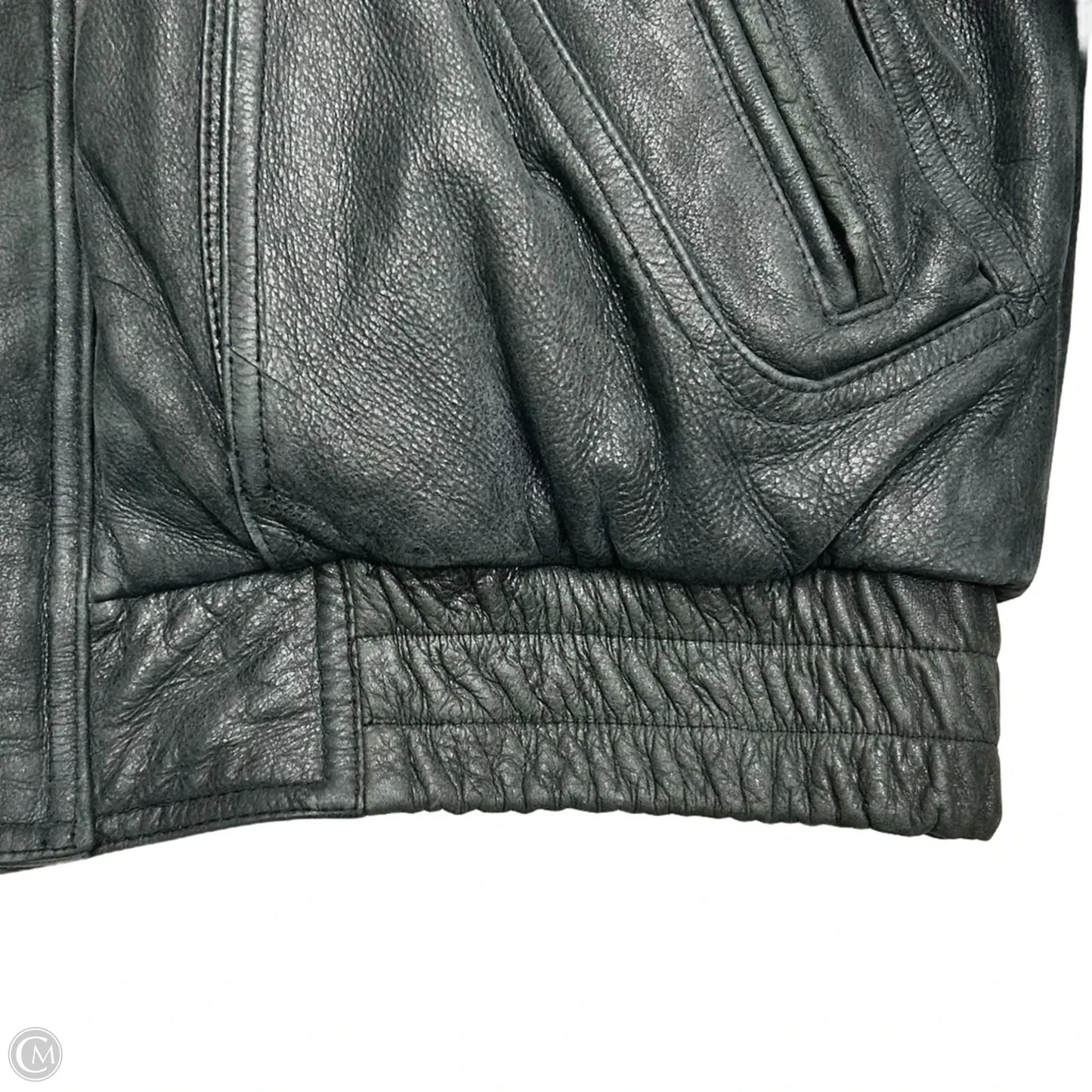 Coat Leather By Wilsons Leather In Black, Size: L