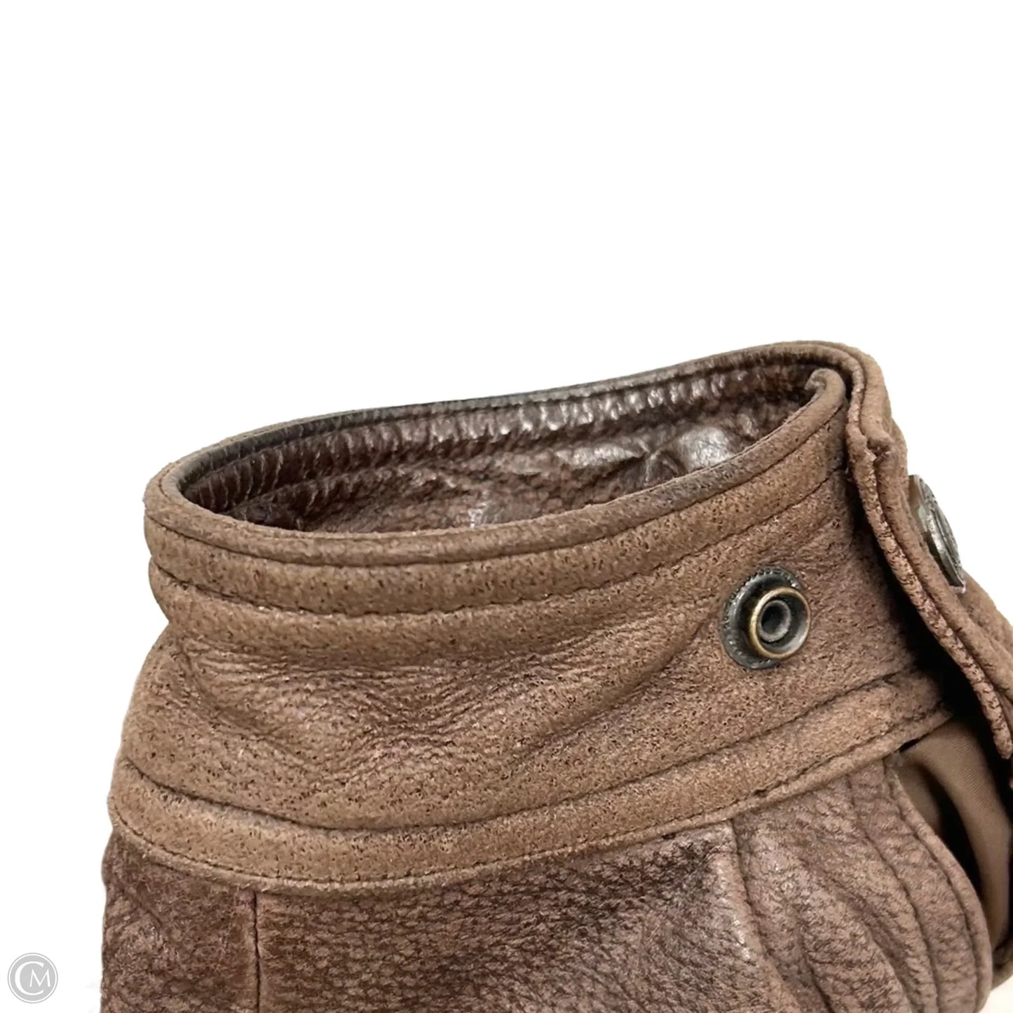 Coat Leather By Wilsons Leather In Brown, Size: L