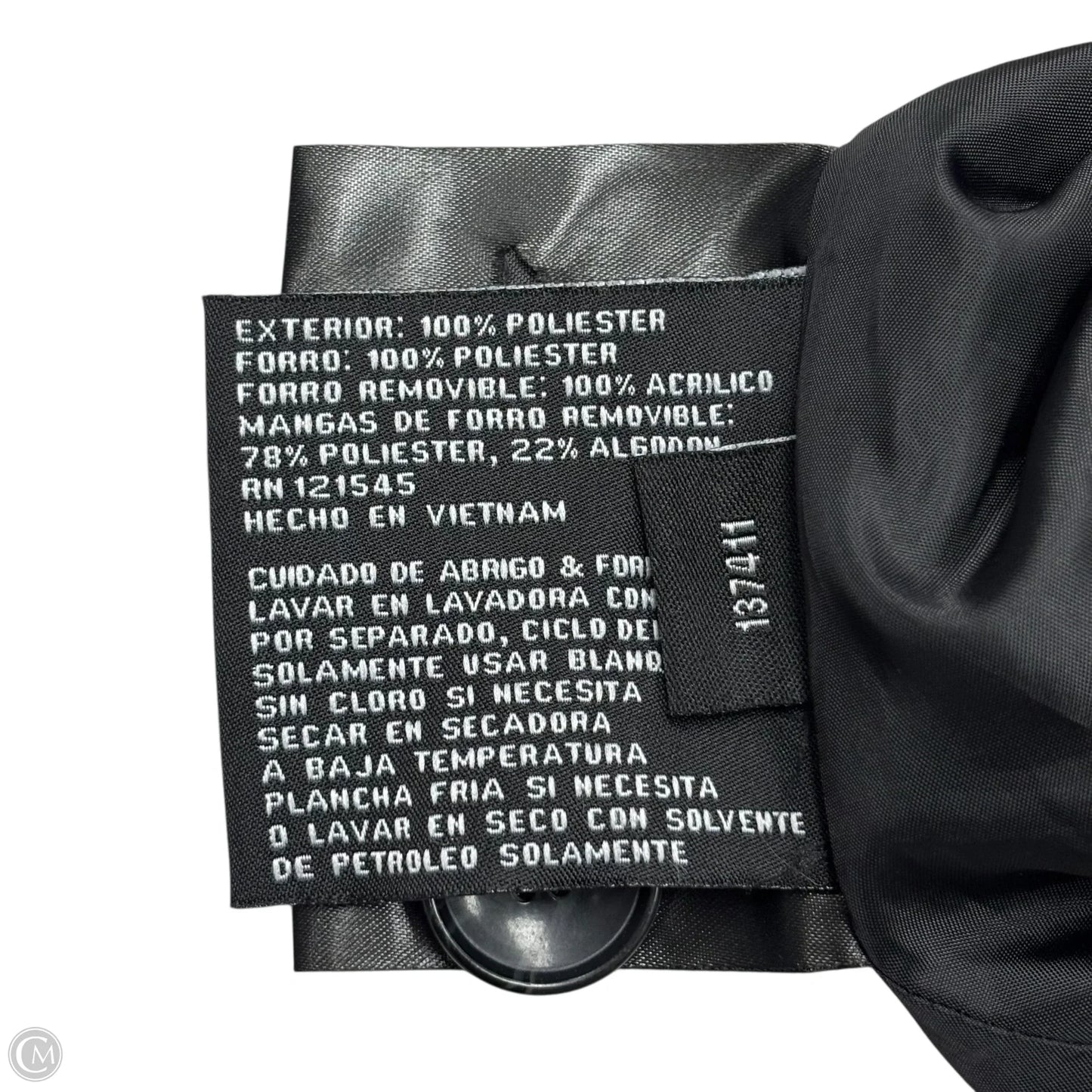 Coat Trench Coat By London Fog In Black, Size: L