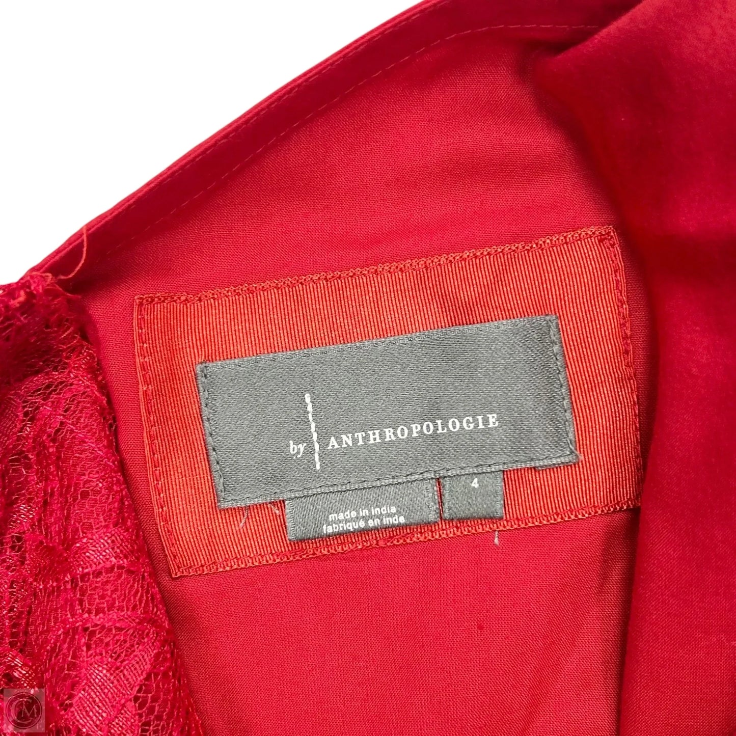 Dress Casual Midi By Anthropologie In Red, Size: S