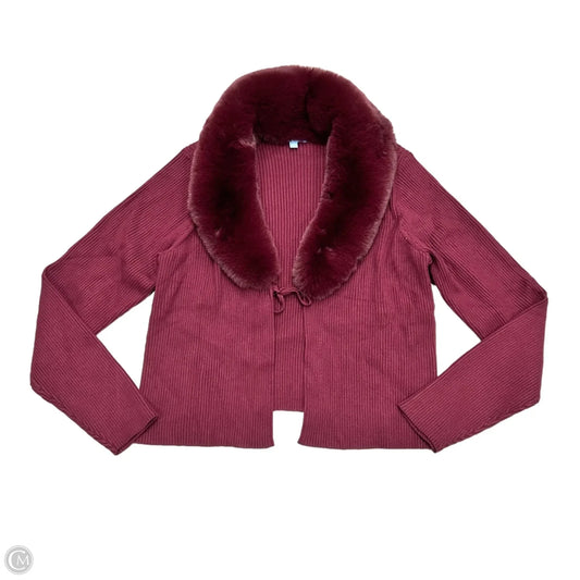Cardigan By Draper James In Maroon, Size: Xxl