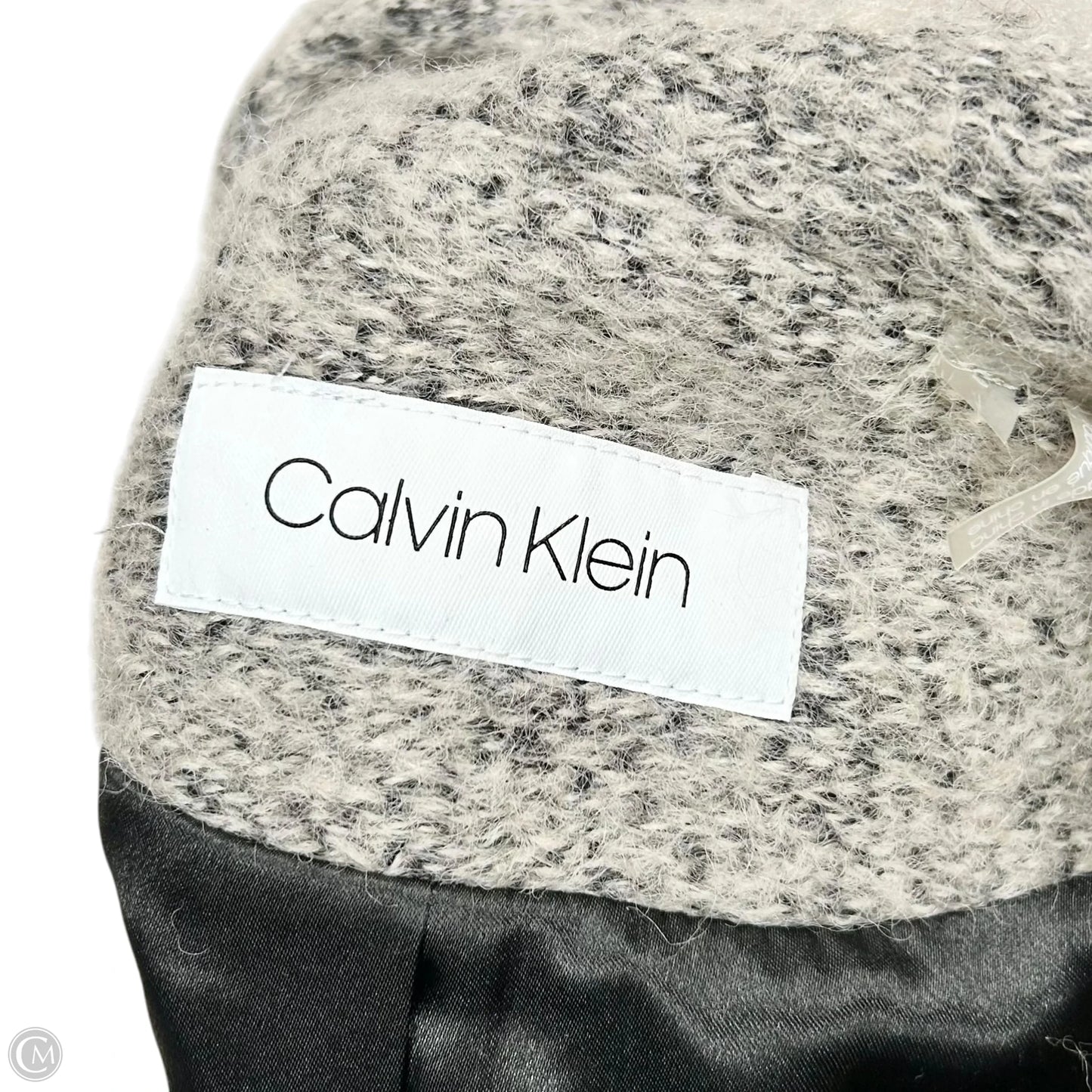 Coat Wool By Calvin Klein In Grey, Size: S