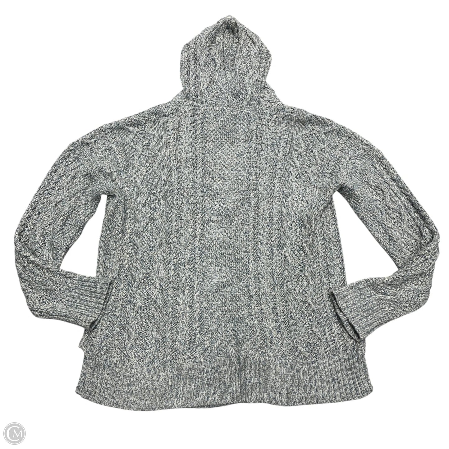 Sweatshirt Hoodie By Lauren By Ralph Lauren In Blue & White, Size: Xl