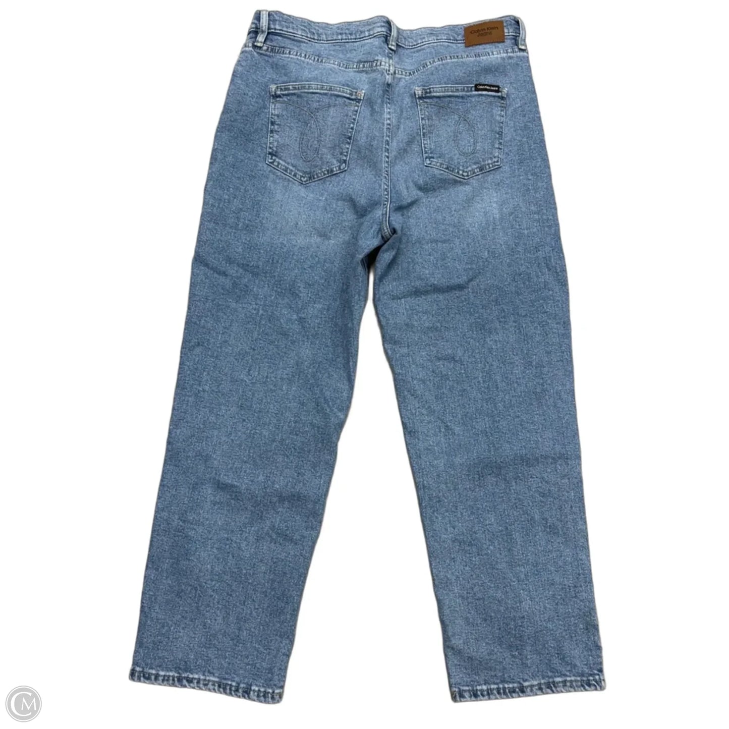 Jeans Straight By Calvin Klein In Blue Denim, Size: 14