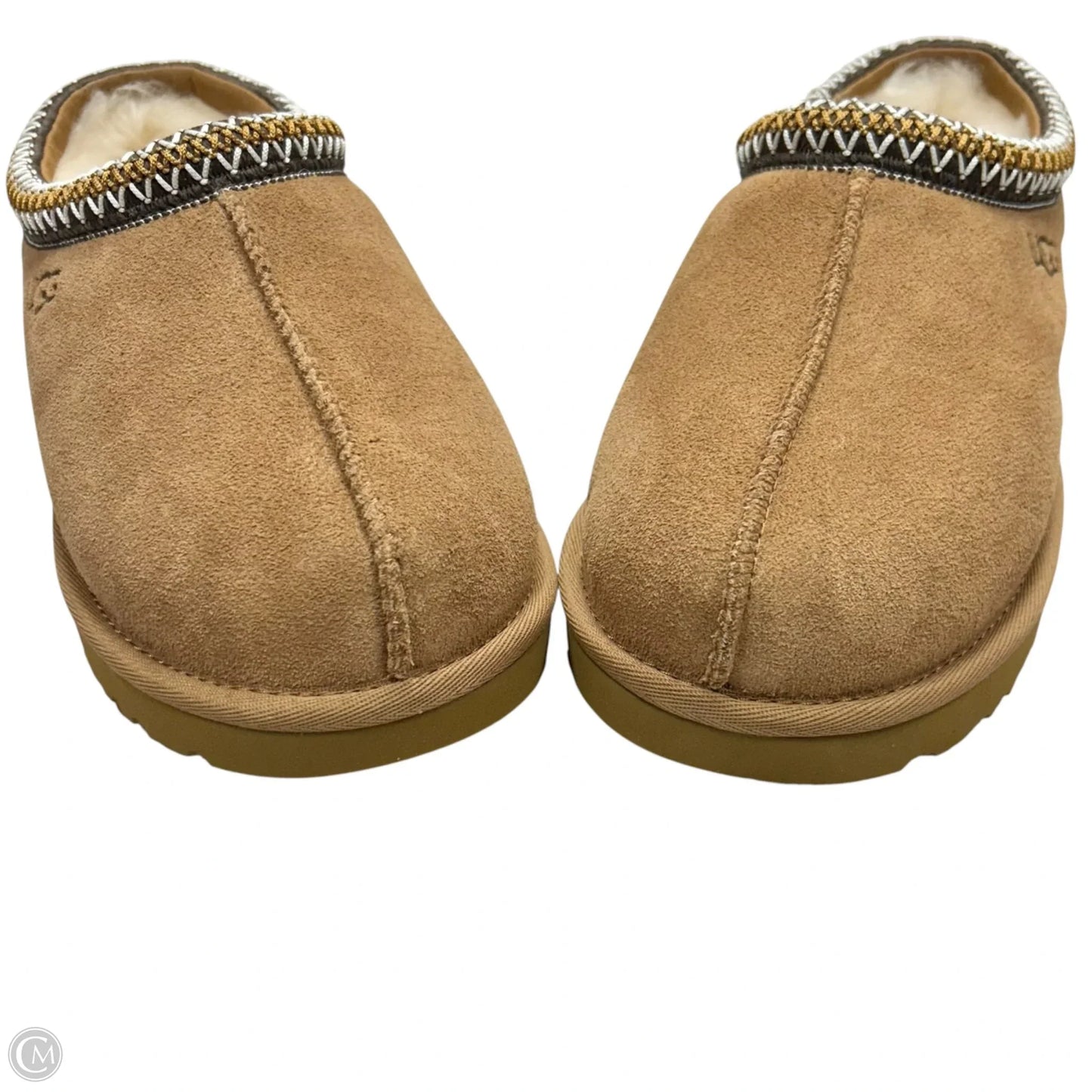Slippers Designer By Ugg In Tan, Size: 9