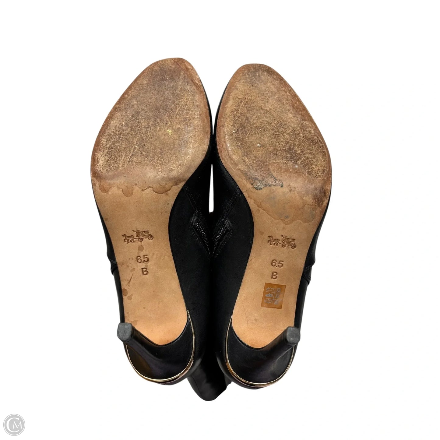 Boots Designer By Coach In Black, Size: 6.5