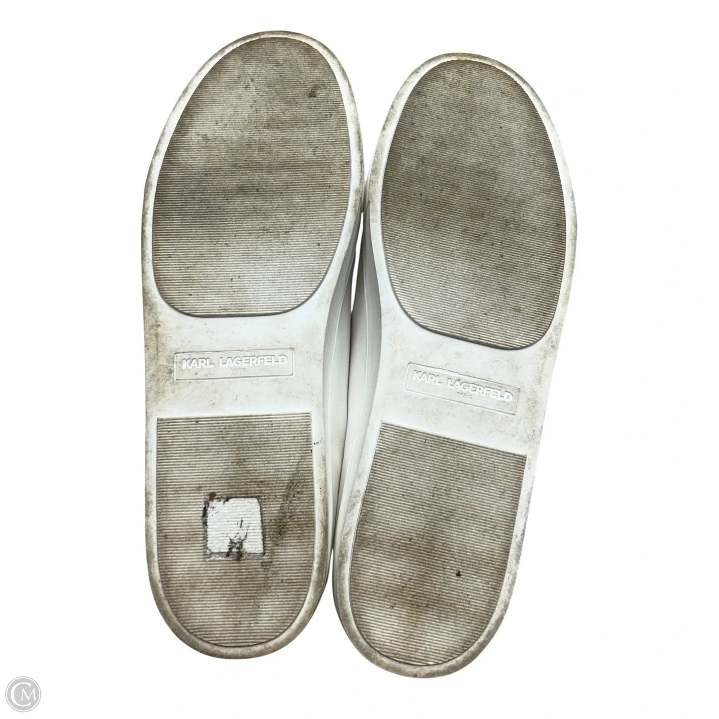 Shoes Designer By Karl Lagerfeld In White, Size: 11