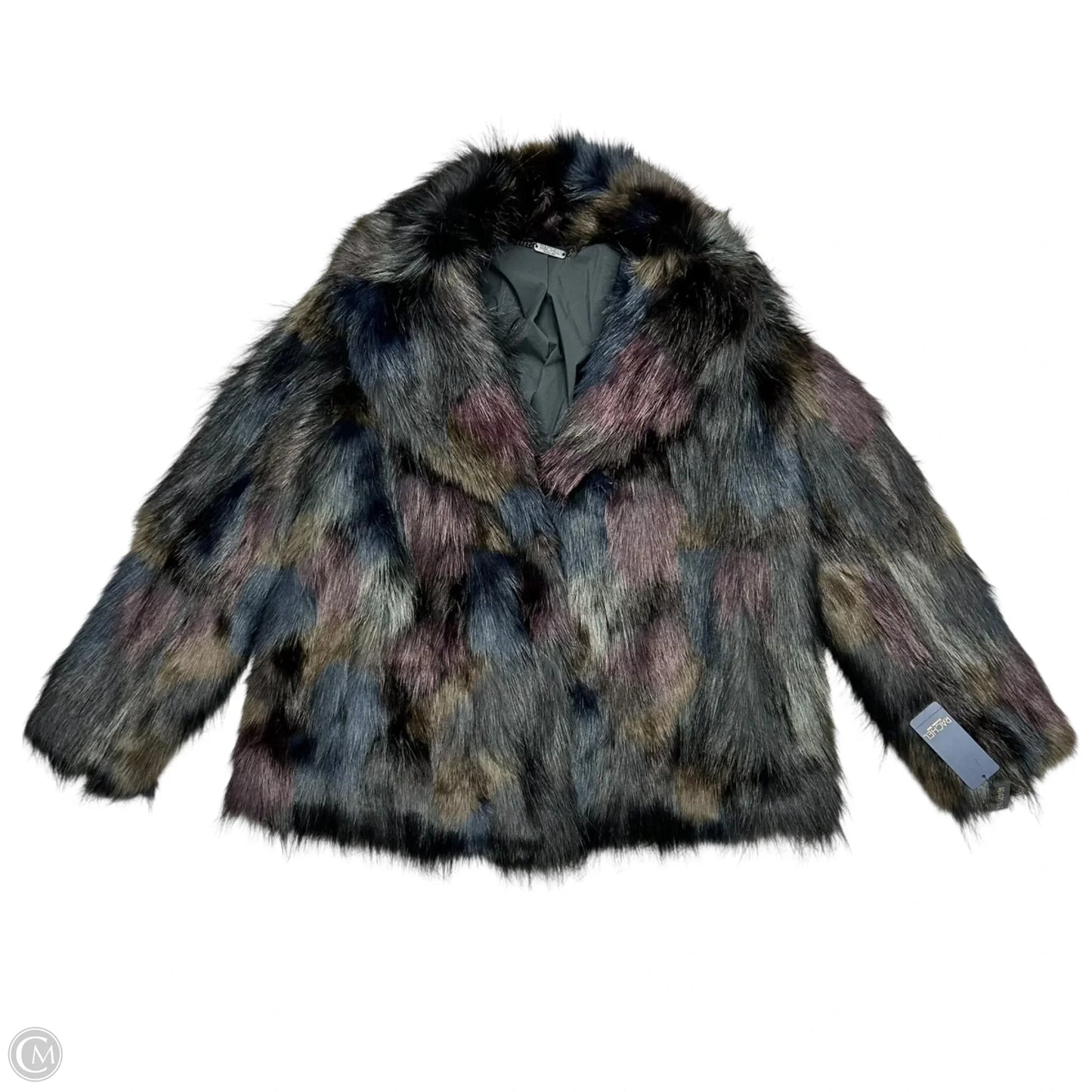 Coat Faux Fur & Sherpa By Rachel Roy In Black, Size: L