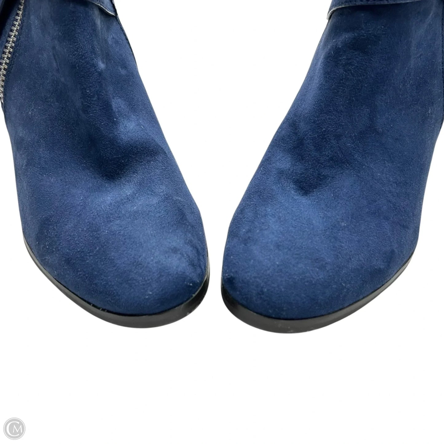 Boots Ankle Heels By Apt 9 In Blue Denim, Size: 9.5