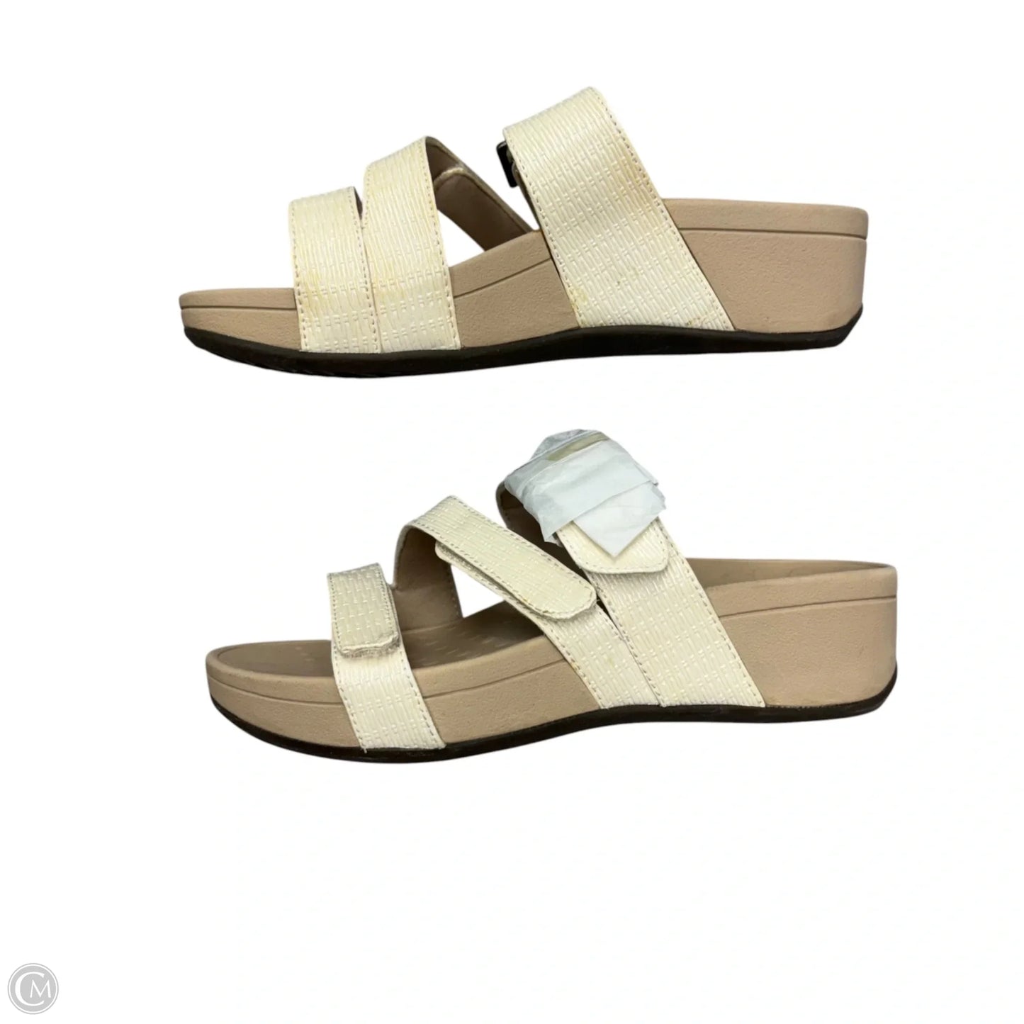 Sandals Heels Platform By Vionic In Cream, Size: 6