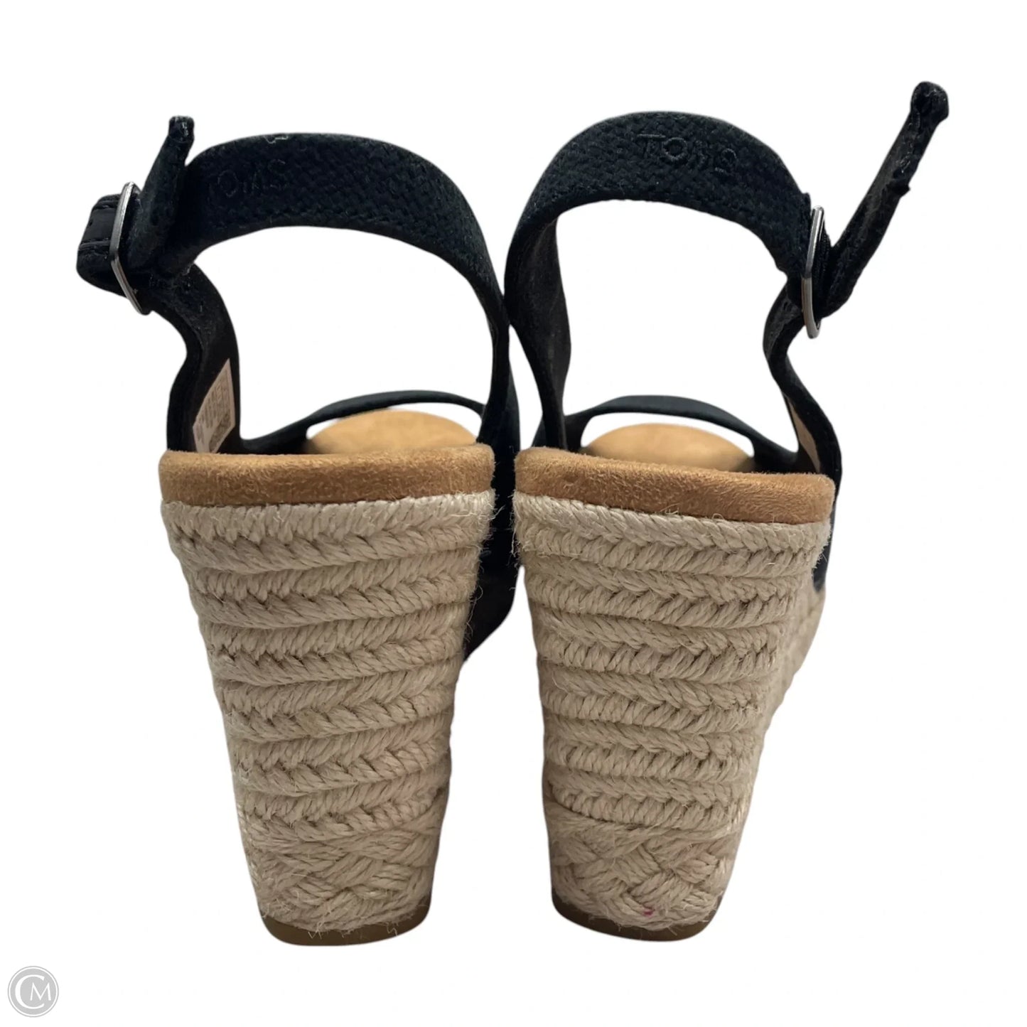Sandals Heels Wedge By Toms In Black, Size: 8