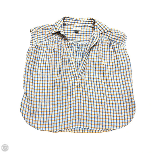 Top Short Sleeve By Pilcro In Blue & Orange, Size: S