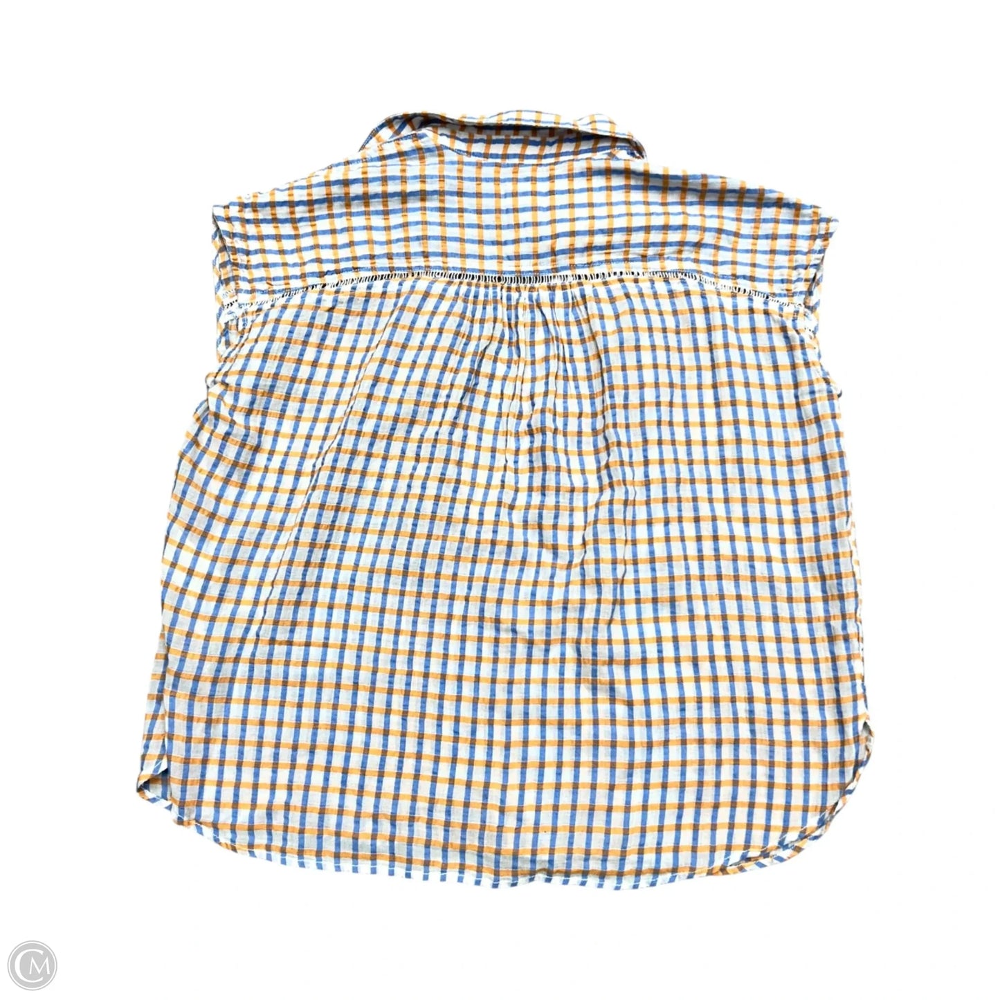 Top Short Sleeve By Pilcro In Blue & Orange, Size: S