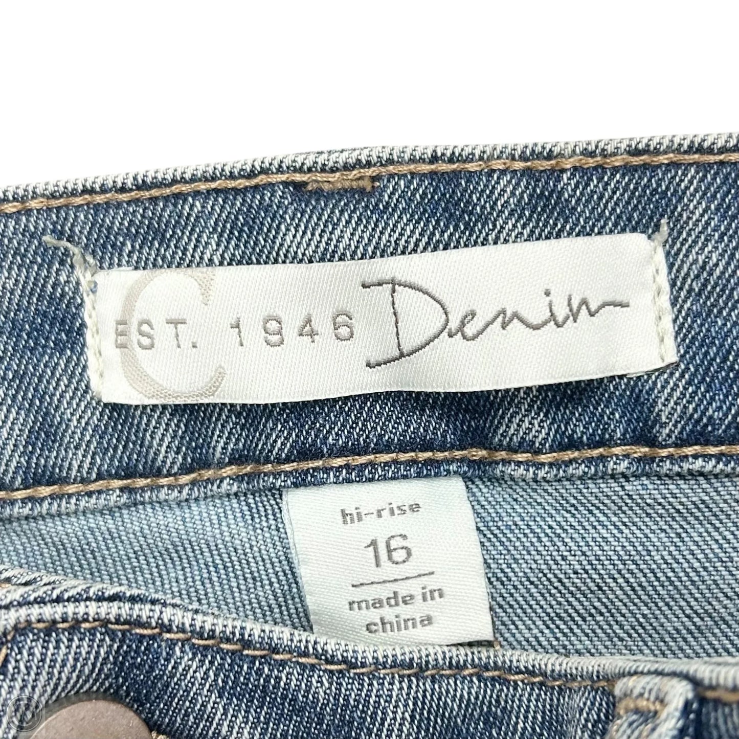 Jeans Boot Cut By Cato In Blue Denim, Size: 16