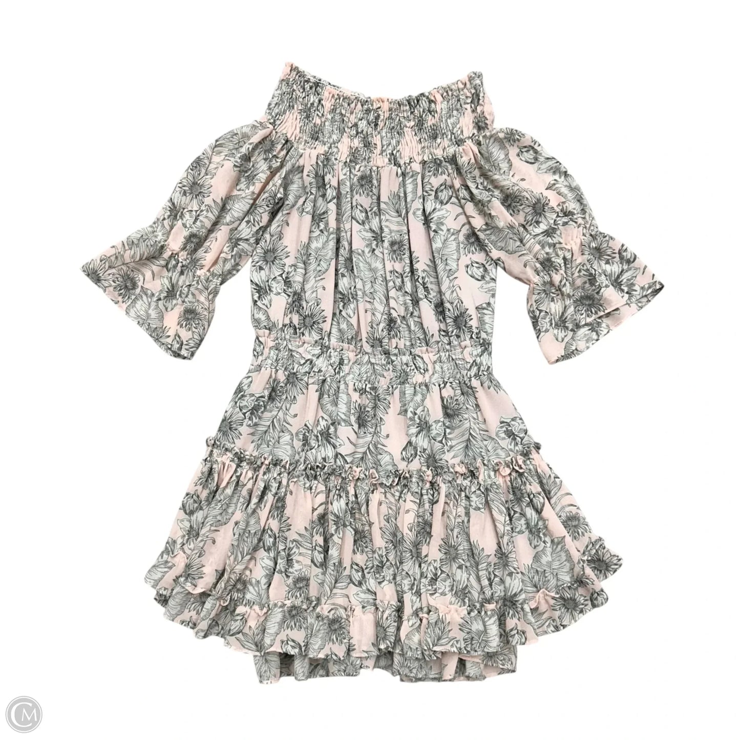 Dress Designer By Misa In Grey & Pink, Size: Xs