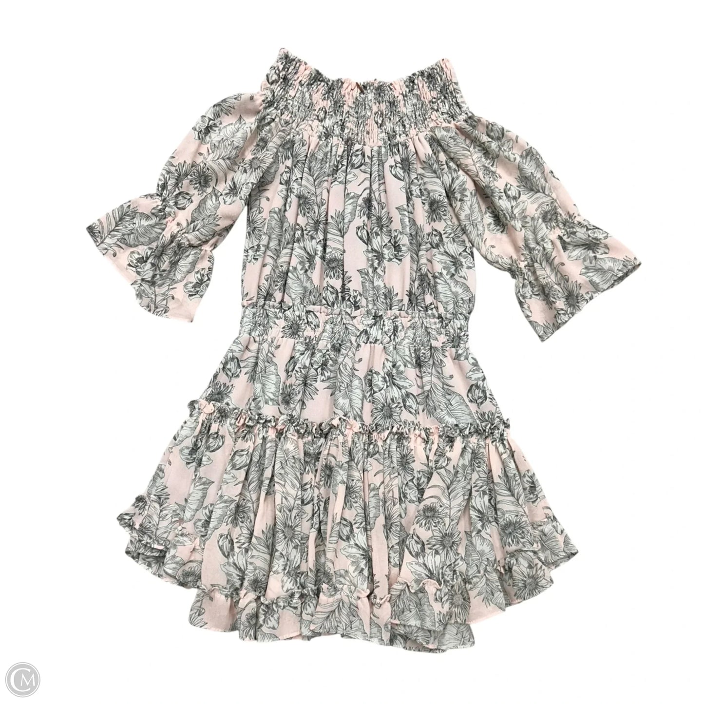 Dress Designer By Misa In Grey & Pink, Size: Xs