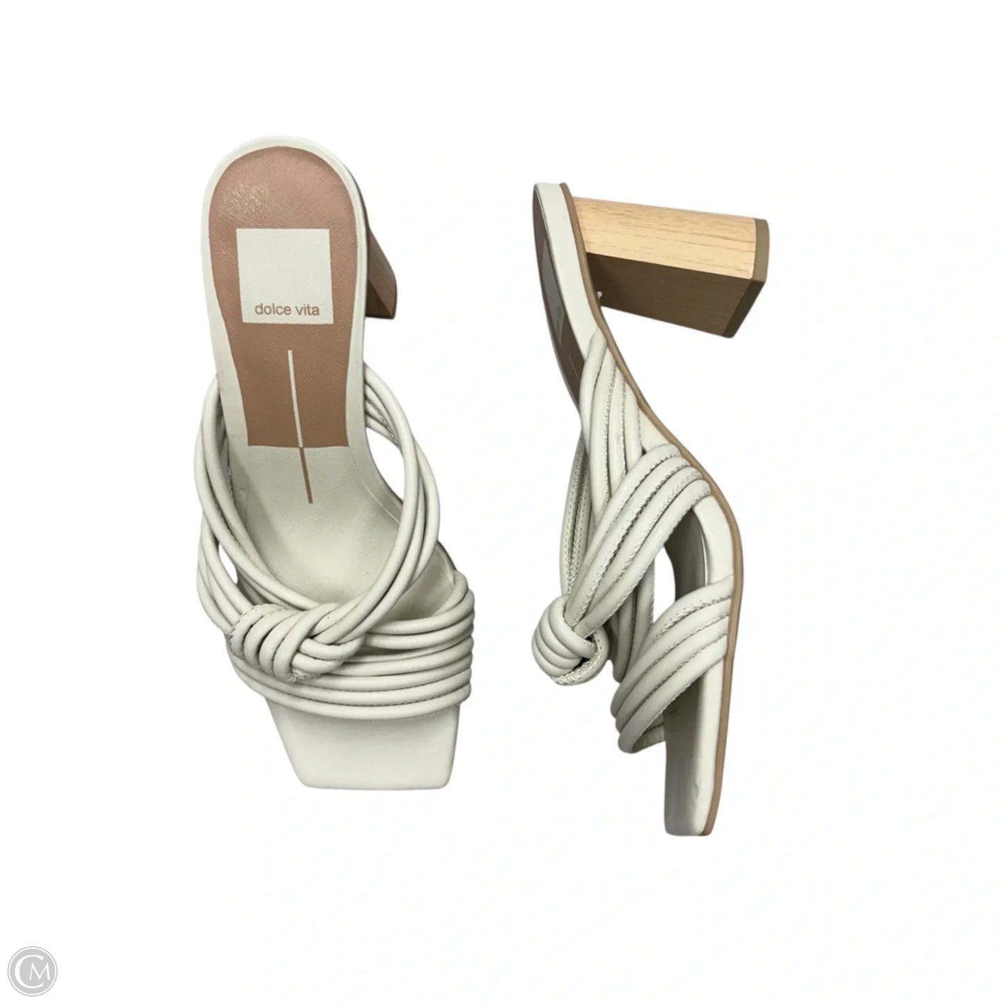 Sandals Heels Block By Dolce Vita In Ivory, Size: 6.5