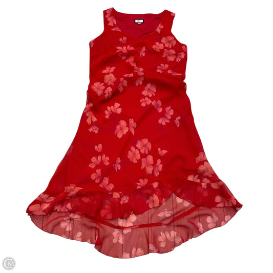 Dress Casual Midi By Believe Petite In Red, Size: Mp