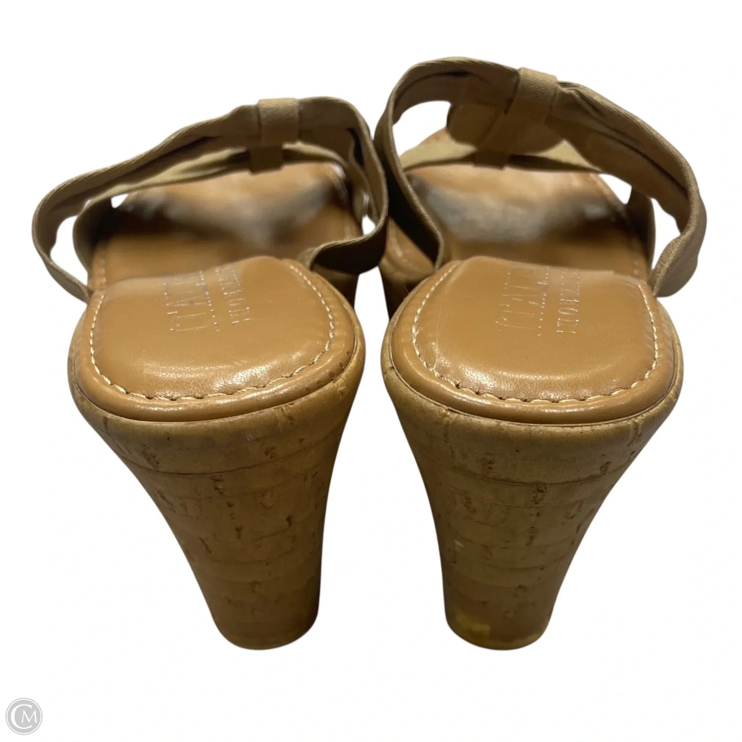 Sandals Heels Block By Korks In Tan, Size: 6