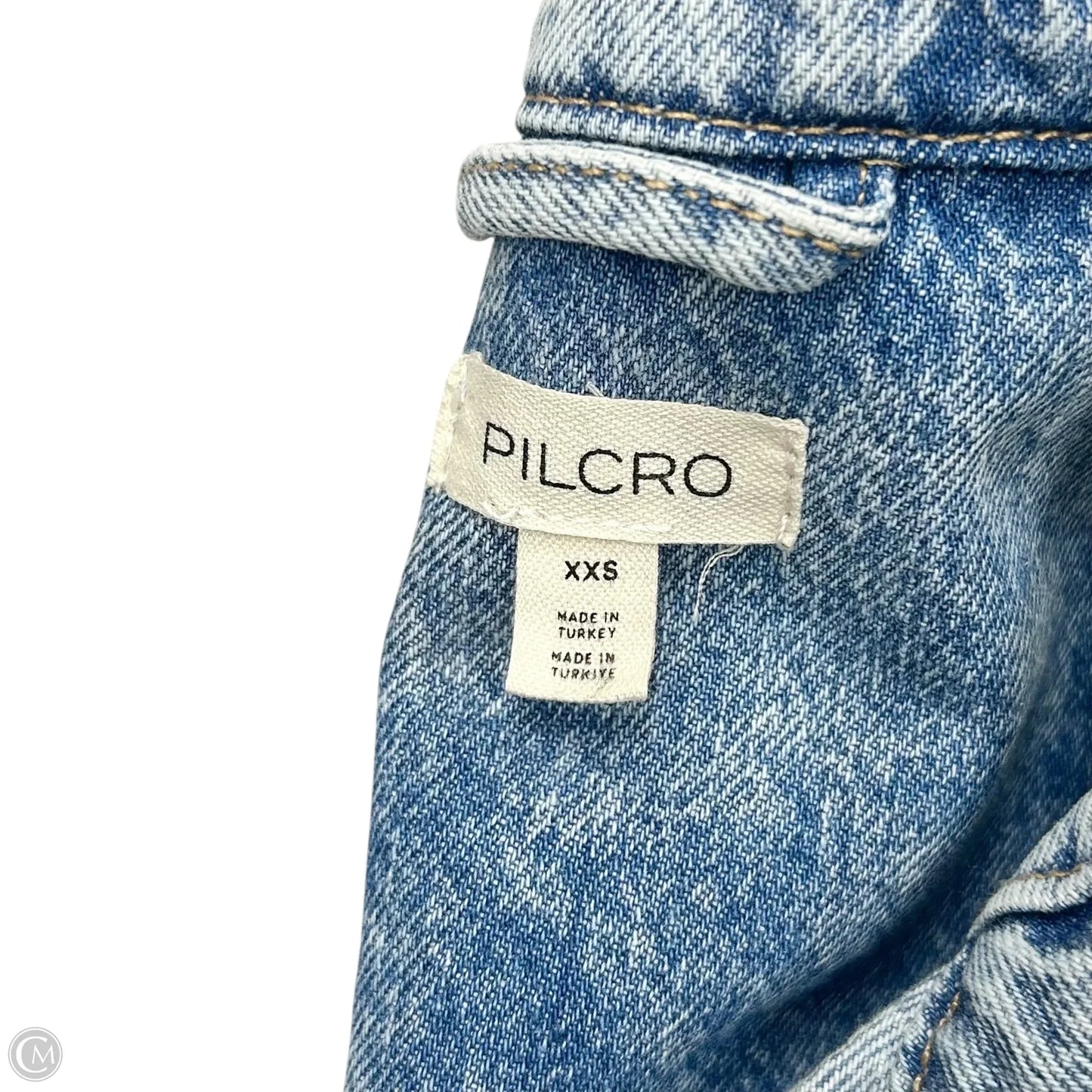 Top Long Sleeve By Pilcro In Blue Denim, Size: Xxs