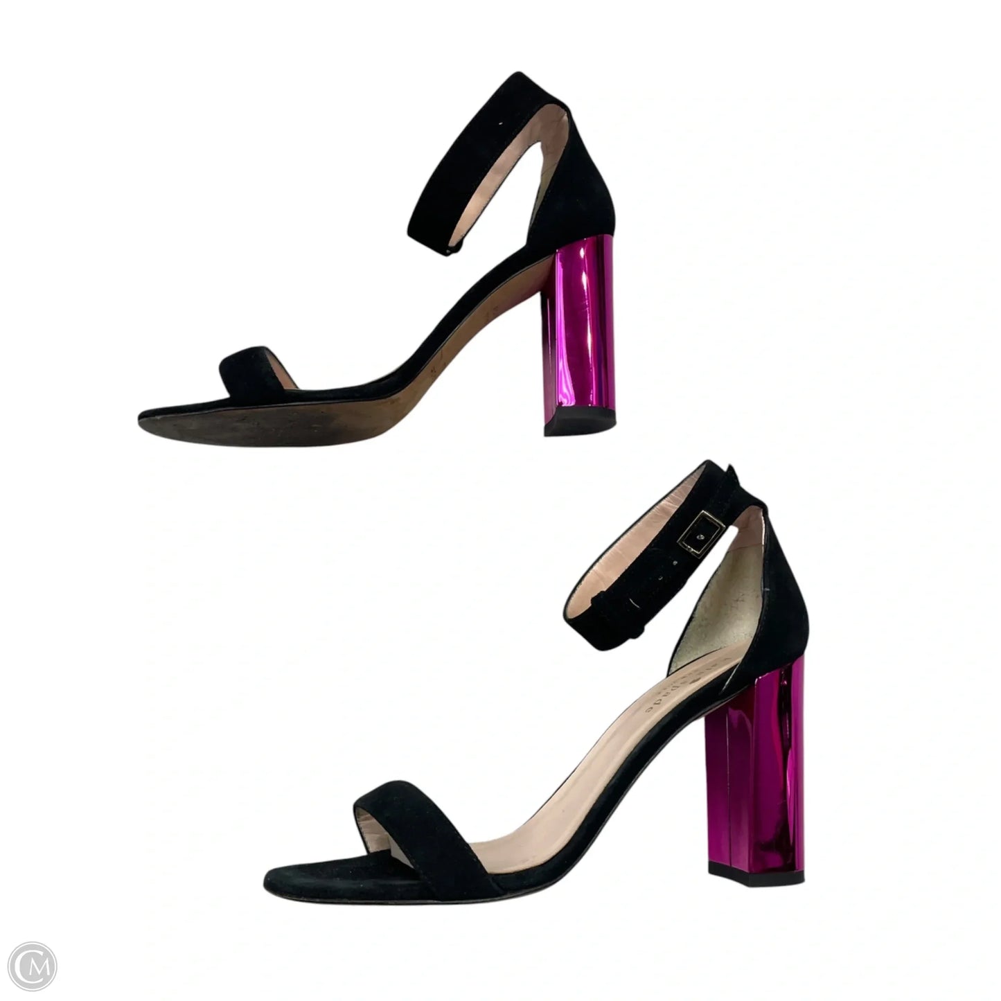 Shoes Designer By Kate Spade In Black & Pink, Size: 7