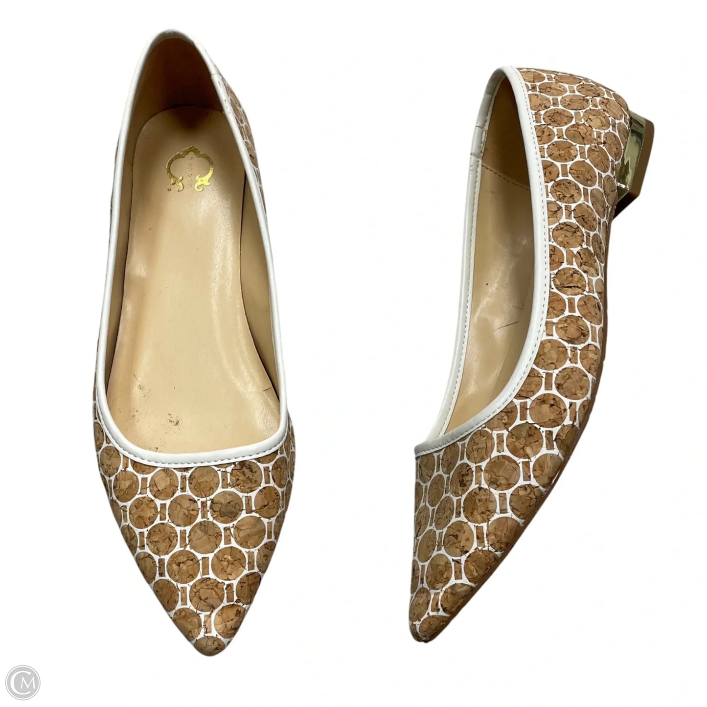 Shoes Flats By Wonder In Tan & White, Size: 8
