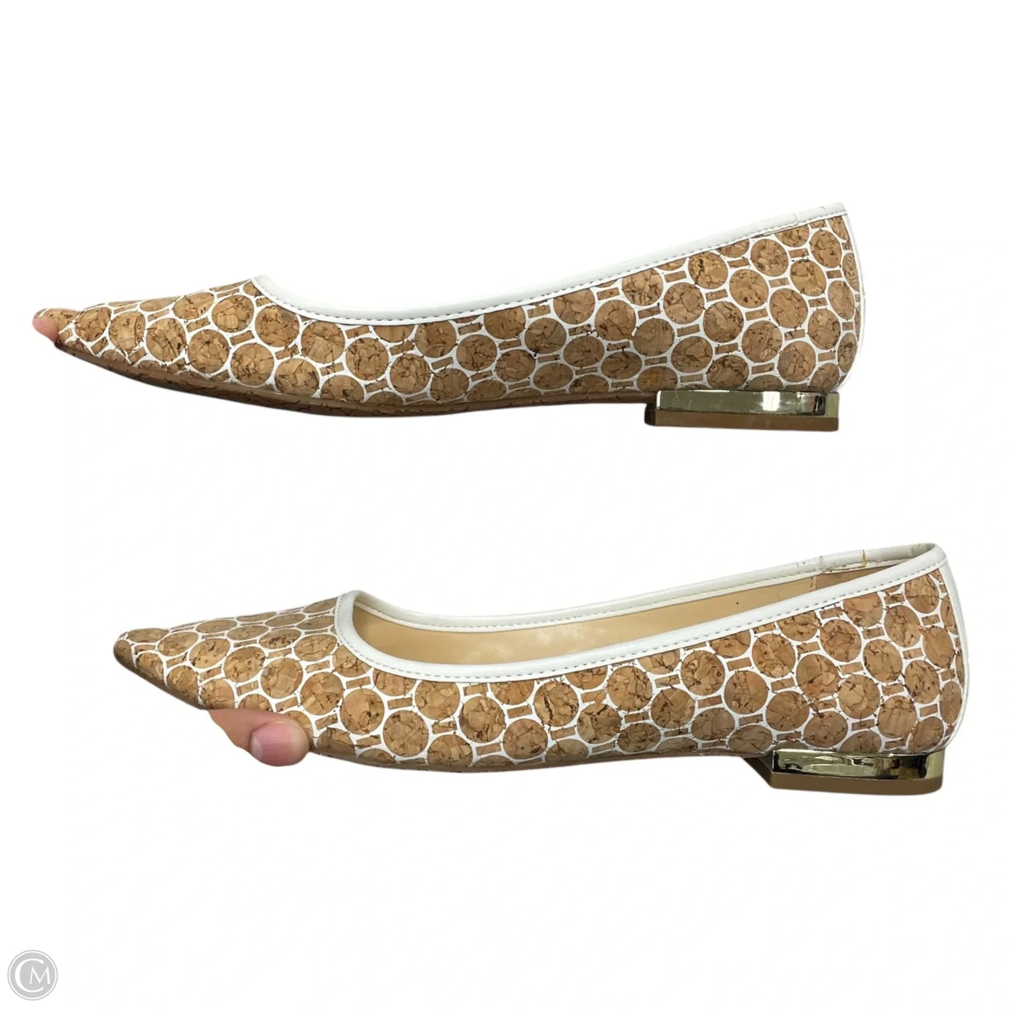 Shoes Flats By Wonder In Tan & White, Size: 8