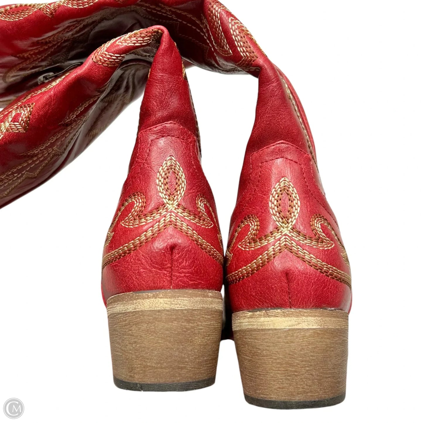 Boots Western In Red, Size: 8