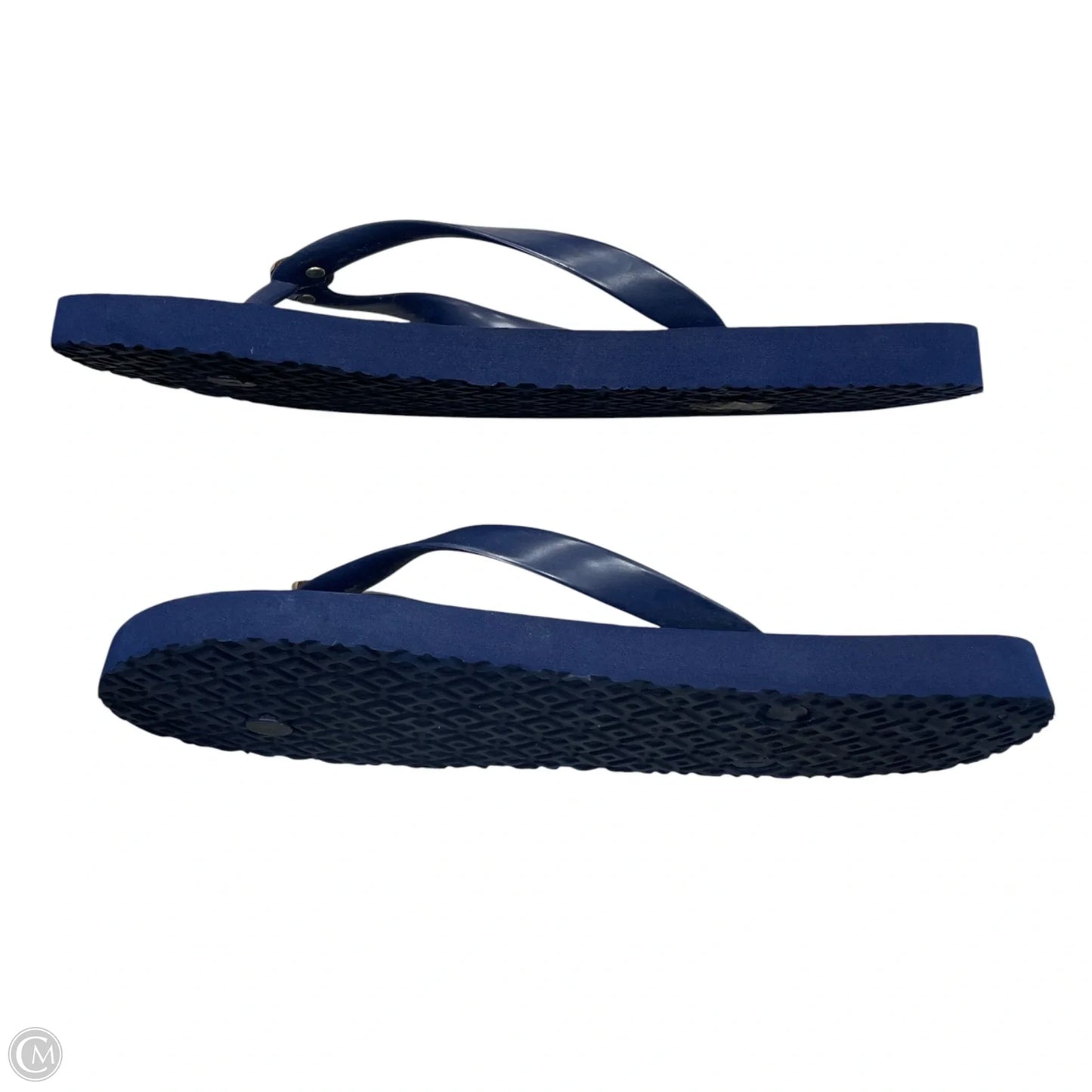 Sandals Designer By Tory Burch In Black & Blue, Size: 9