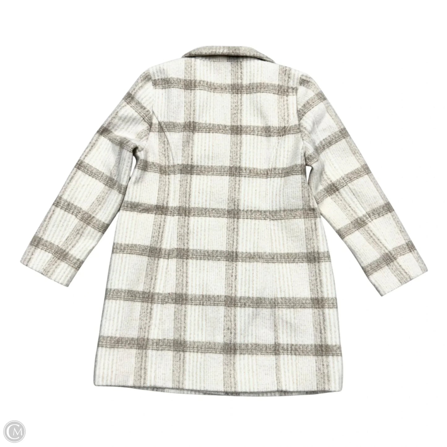 Coat Peacoat By Nine West In Cream & White, Size: L