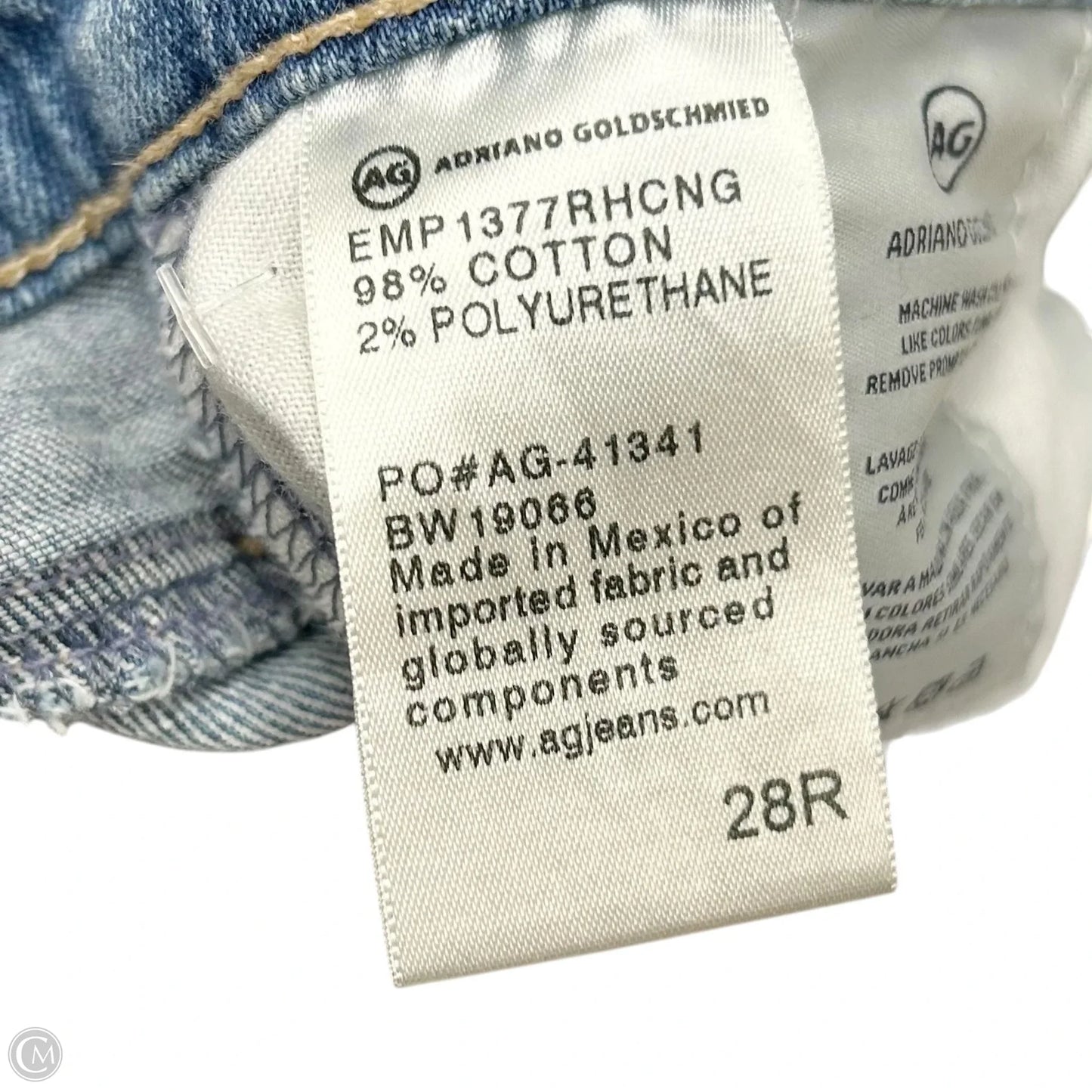 Jeans Skinny By Ag Jeans In Blue Denim, Size: 6