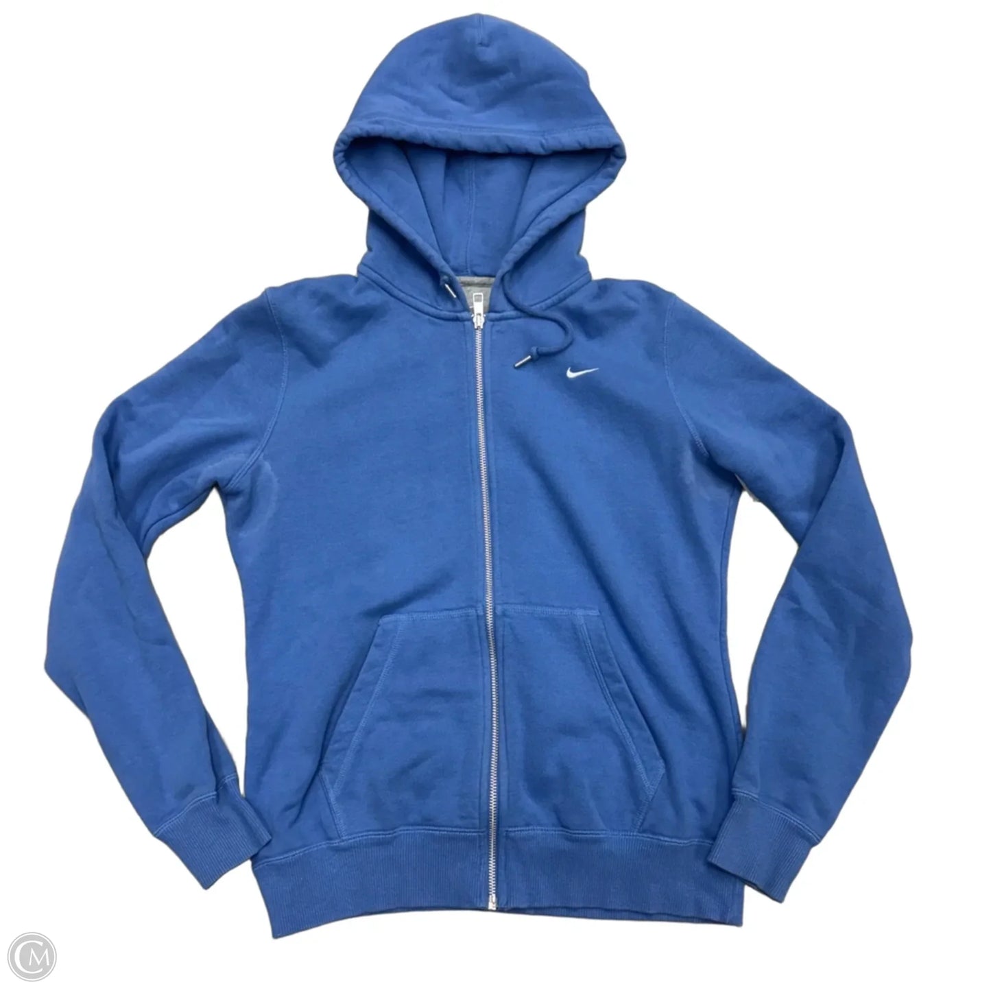 Athletic Jacket By Nike In Blue, Size: M
