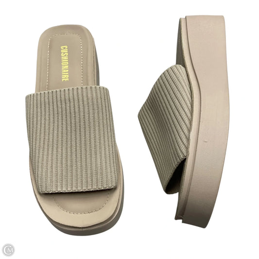 Sandals Heels Platform By Cushionaire In Cream, Size: 7