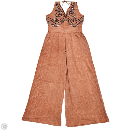 Jumpsuit By Earthbound In Black & Orange, Size: M