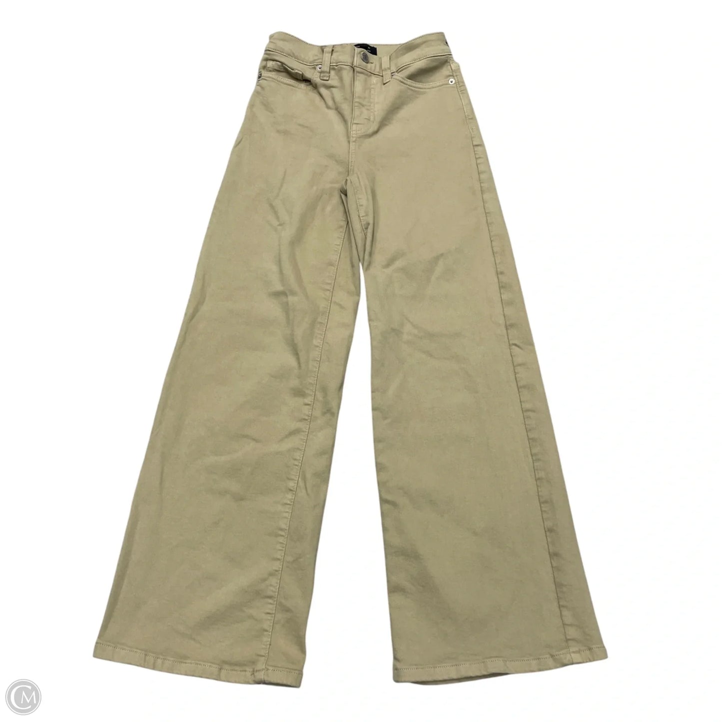 Jeans Wide Leg By Banana Republic In Cream Denim, Size: 0